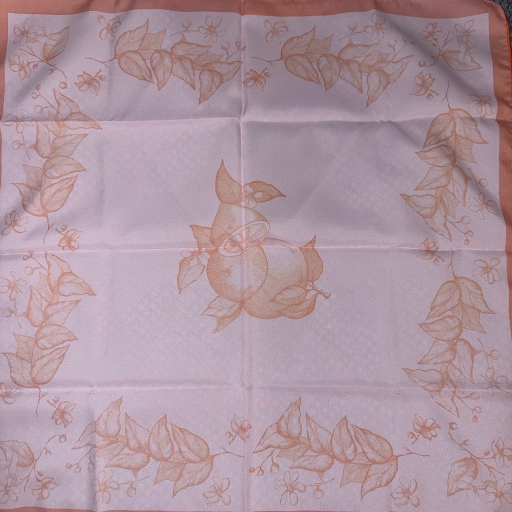 Orange and Pink Sunkist Leafy Scarf - Picture 5 of 5